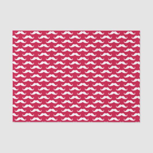 Red Mustache Valentine Tissue Paper Seidenpapier (Vorderseite)