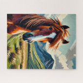 Red Mustang 500 Piece Puzzle (Horizontal)