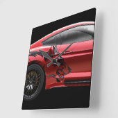 Red Mustang Coyote Clock Quadratische Wanduhr (Winkel)