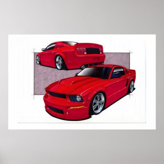 Red Mustang Poster (Vorne)