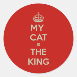 Red My Cat ist die King Cat Lover Runder Aufkleber