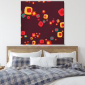 Red Myriads A Wrapped Canvas Leinwanddruck (Insitu (Schlafzimmer))