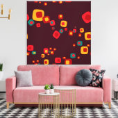 Red Myriads A Wrapped Canvas Leinwanddruck (Insitu (Wohnzimmer))