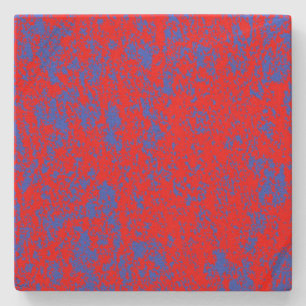 Red n Blue Marble Gepunktet Square Stone Untersetz Steinuntersetzer
