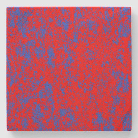 Red n Blue Marble Gepunktet Square Stone Untersetz Steinuntersetzer (Vorderseite)
