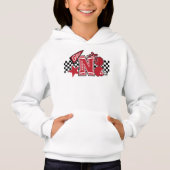Red N Girly Football Fan Hoodie (Vorderseite)