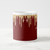 Red n Gold Glitzer Tropfens High School Graduate Y Jumbo-Tasse (Vorderseite)