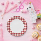 Red n White Kariert Party Pappteller (Party)