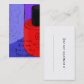 Red Nail Polish Nail Tech Business Card Terminkarte (Vorne/Hinten)