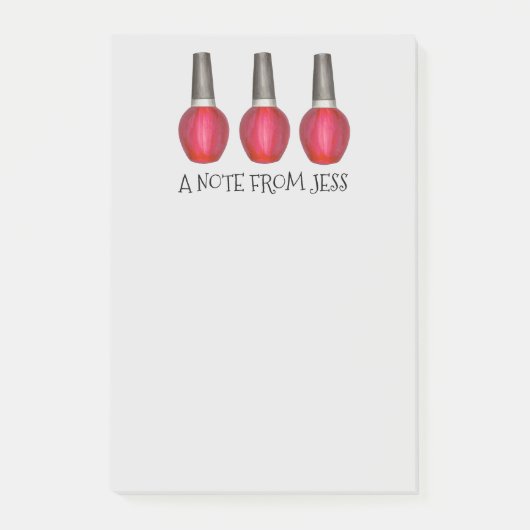 Red Nail Polnisch Makeup Fashion Beauty Post its Post-it Klebezettel (Vorderseite)