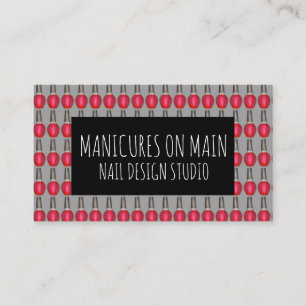 Red Nail Polnischer Techniker Manicurist Kosmetolo Visitenkarte