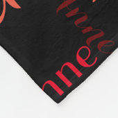 Red Names Pattern ganz in Schwarz Stilvoll Fleecedecke (Ecke)
