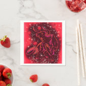 Red Napkins Bull rennt in der Starry Night Serviette (Beispiel)