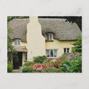 Red National Trust Hütte, Selworthy, Somerset fl Postkarte