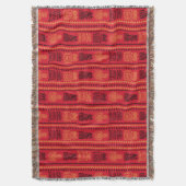 Red Native Pattern Ethnic Stamm Boho Kultur Decke (Vorderseite Vertikal)