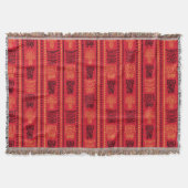 Red Native Pattern Ethnic Stamm Boho Kultur Decke (Vorderseite)
