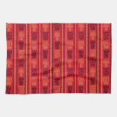 Red Native Pattern Ethnic Stamm Boho Kultur Geschirrtuch (Horizontal)