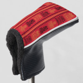 Red Native Pattern Ethnic Stamm Boho Kultur Golf Headcover