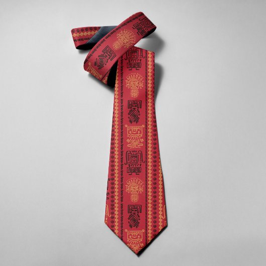 Red Native Pattern Ethnic Stamm Boho Kultur Krawatte