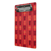 Red Native Pattern Ethnic Stamm Boho Kultur Mini Klemmbrett (Gewinkelt2)