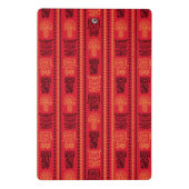 Red Native Pattern Ethnic Stamm Boho Kultur Mini Klemmbrett (Rückseite)