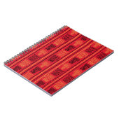 Red Native Pattern Ethnic Stamm Boho Kultur Notizblock (Linke Seite)