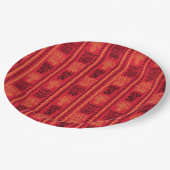Red Native Pattern Ethnic Stamm Boho Kultur Pappteller (Schrägansicht)