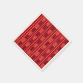 Red Native Pattern Ethnic Stamm Boho Kultur Serviette (Ecke)