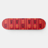 Red Native Pattern Ethnic Stamm Boho Kultur Skateboard (Horizontal)