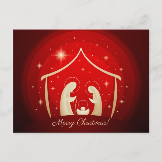 Red Nativity Frohe Weihnachten (Vorderseite)