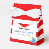 Red Nautical Blue Crab Baby Dusche Geschenkschachtel (Vorderseite)