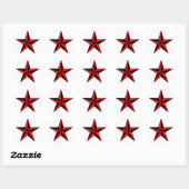 Red Nautical Star Stickers (Blatt)