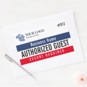 Red Navy autorisierte Gäste hinzufügen Ihr Logo Rechteckiger Aufkleber (Umschlag)