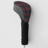 Red Navy Blue Tartan Kariertes Muster Golf Headcover (angewinkelt)