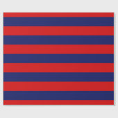 Red, Navy Blue XL Stripes Muster V Geschenkpapier (Flach)