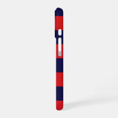 Red & Navy Checkerboard Phone Case iPhone 16 Hülle (Linke Seite)