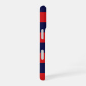 Red & Navy Checkerboard Phone Case iPhone 16 Hülle (Rechte Seite)