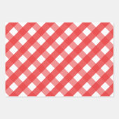 Red Navy Green Big Gingham Gift Wrap Sheets Geschenkpapier Set (Vorderseite 2)