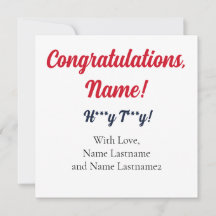 RED, NAVY Oxford, MS Personalisiert Gift Card