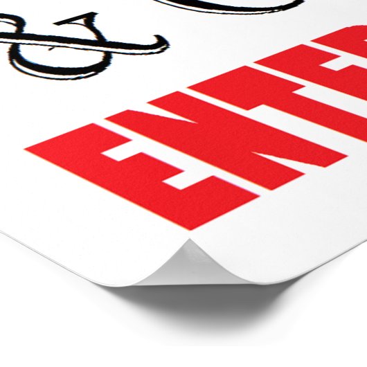 Red Neck Area Warning Poster (Ecke)