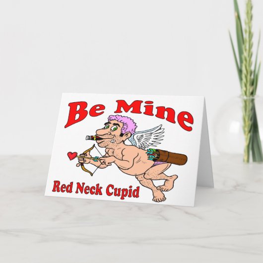 Red Neck Cupid Feiertagskarte (Vorderseite)