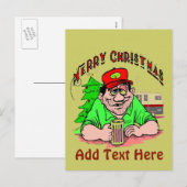 Red Neck Weihnachtsfeiertag Postkarte (Vorne/Hinten)