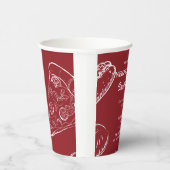 Red Neighborhood Fun Block Food Snack Party Pappbecher (Rechts)