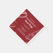 Red Neighborhood Fun Block Food Snack Party Serviette (Ecke)