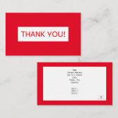 Red Neo Generic Ich danke Ihnen Visitenkarte (Vorne/Hinten)