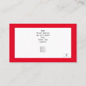 Red Neo Generic II Vielen Dank Visitenkarte (Rückseite)