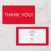 Red Neo Generic II Vielen Dank Visitenkarte (Vorne/Hinten)