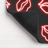 Red Neon Kiss Mousepad (Ecke)