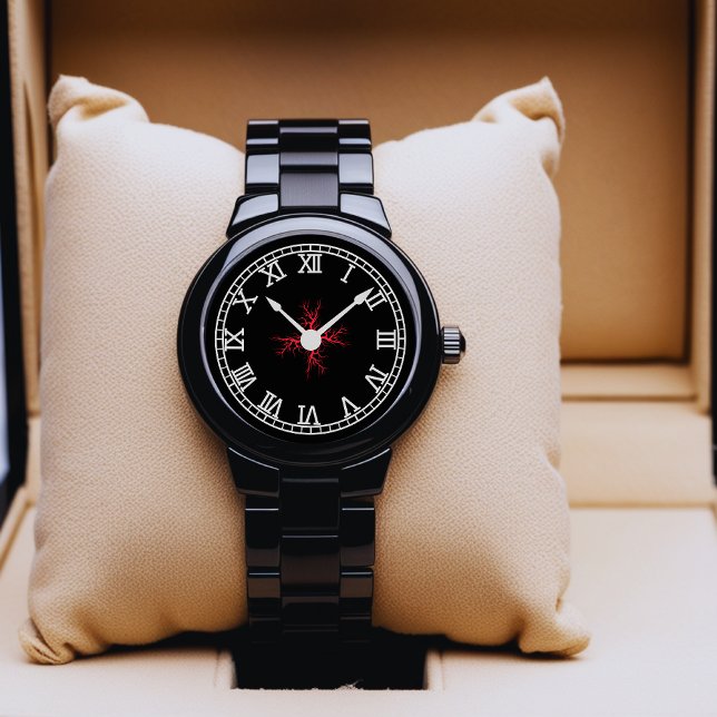 Red Neuron Watch - Wissenschaftliche Hirnkunst Armbanduhr (Von Creator hochgeladen)