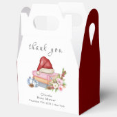 Red New Chapter Begins Winter Floral Baby Shower Geschenkschachtel (Offen)